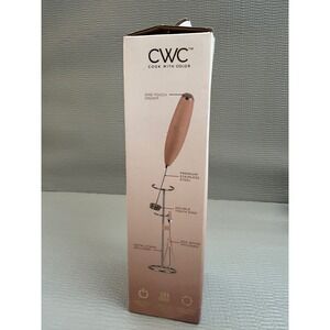 CWC Cook With Color 2-in-1 Milk Frother and Egg Whisk Rose Gold with Stand NEW